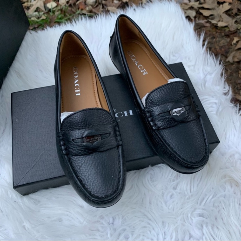 Coach Women's Black Penny Loafers Size 5.5